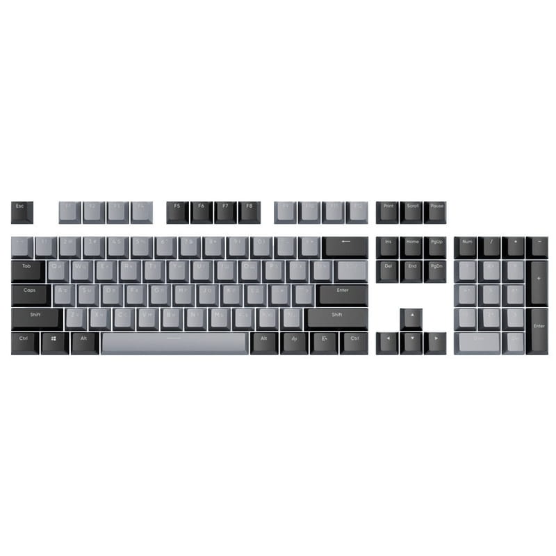 Набор кейкапов Dark Project PBT KS-46 PBT ENG/RU/UA Gray/Black (DP-KS-0046)