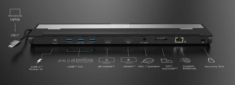 Док-станція J5create USB-C 10-в-1 (JCD542-N)
