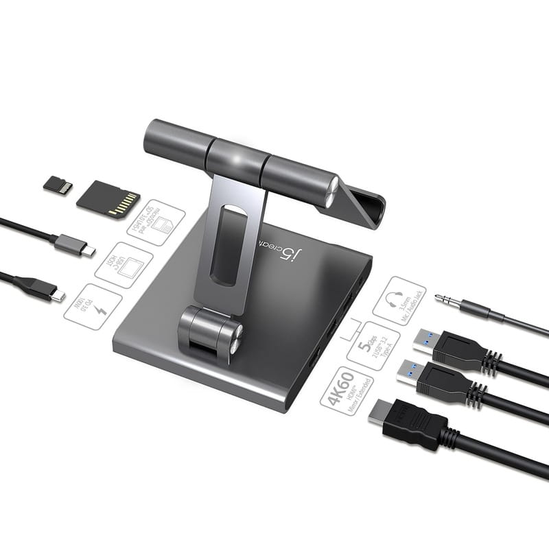 Док-станція J5create USB-C 8-в-1 (JTS224-N)