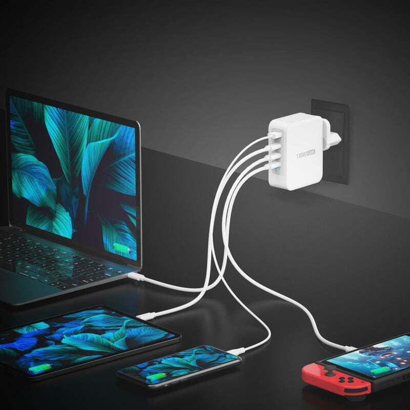 Сетевое зарядное устройство J5create GaN USB-C 130W White (JUP43130E-EN)