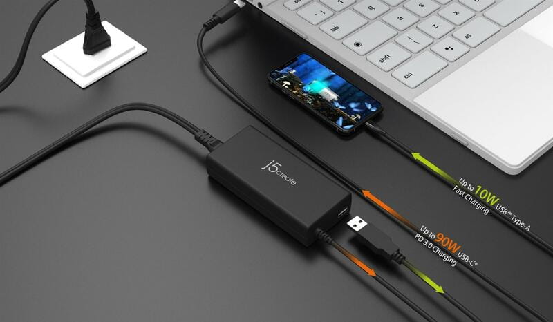 Сетевое зарядное устройство J5create Super Charger 100W Black (JUP2290C-EN)