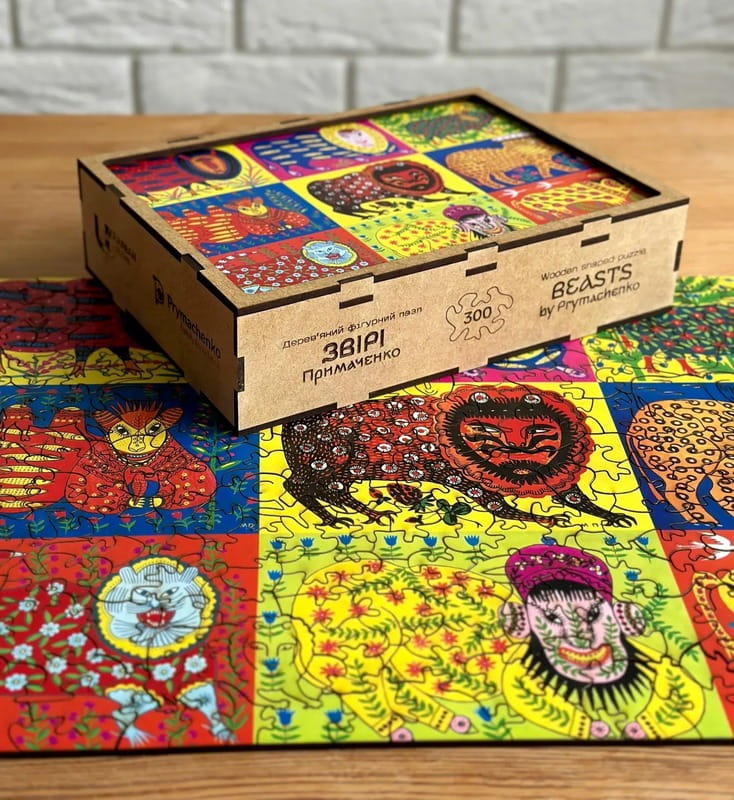 Пазл дерев`яний UkrainianPuzzles Звірі Примаченко