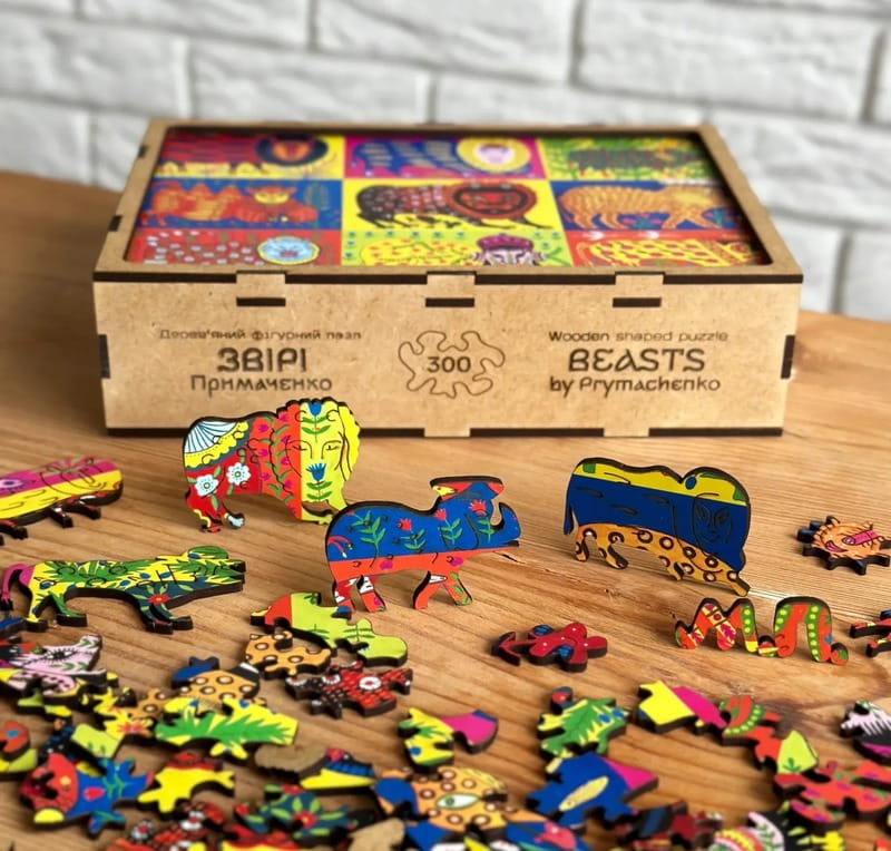 Пазл дерев`яний UkrainianPuzzles Звірі Примаченко