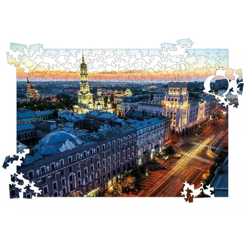 Пазл дерев`яний UkrainianPuzzles Успенський собор і центр Харкова