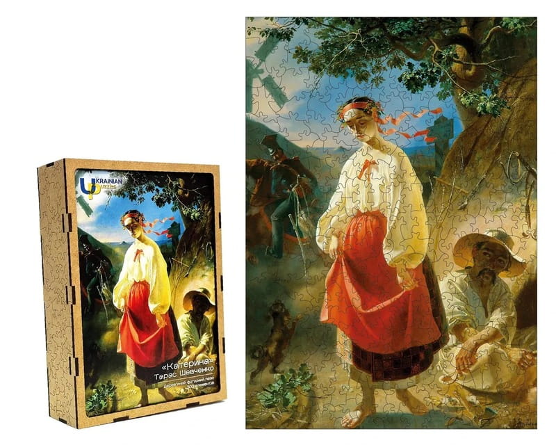 Пазл дерев`яний UkrainianPuzzles Катерина. Тарас Шевченко