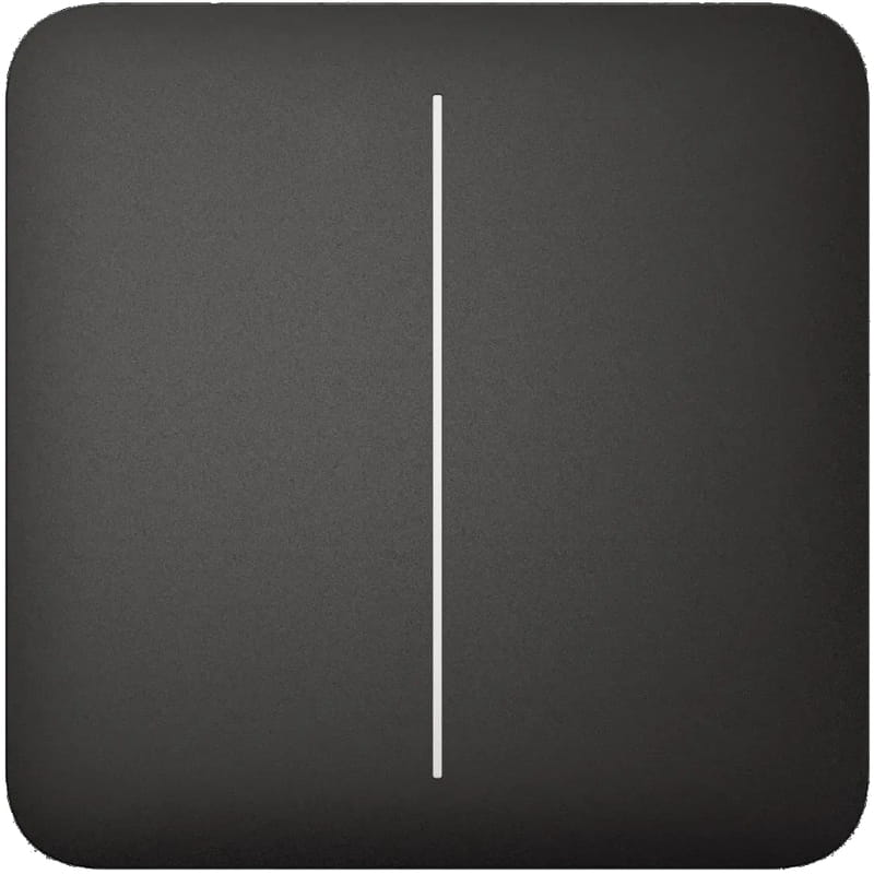 Кнопка для двоклавішного вимикача Ajax SoloButton (2-gang) Black