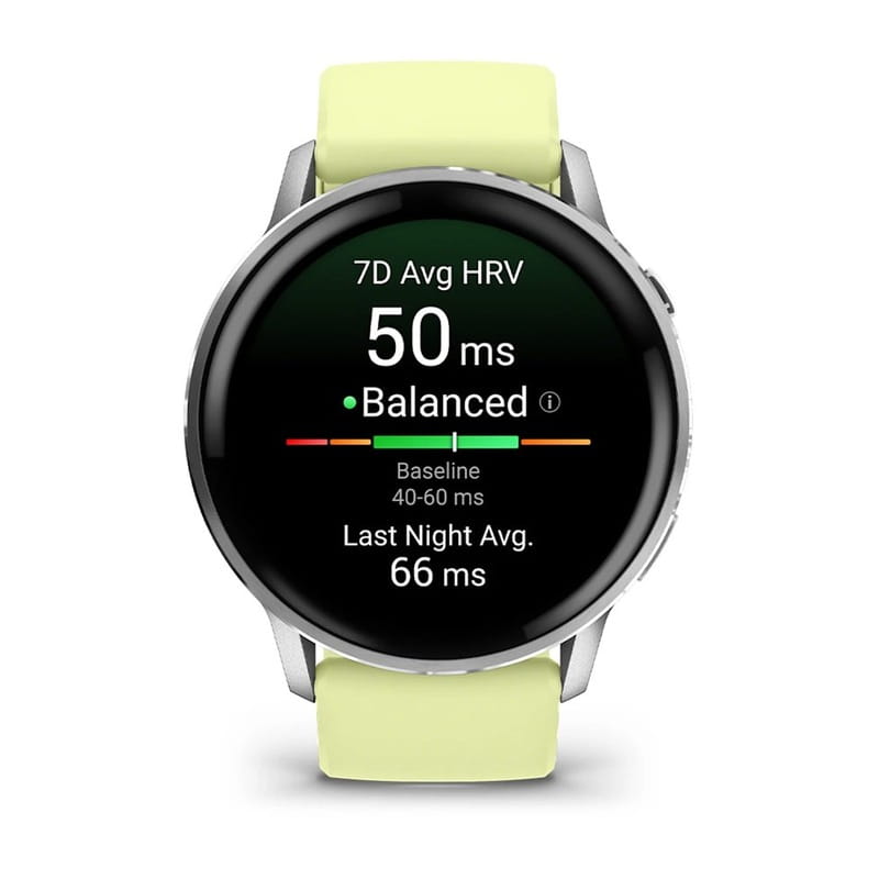 Смарт-годинник Garmin Venu 4 45mm Silver with Citron Silicone (010-03014-42)