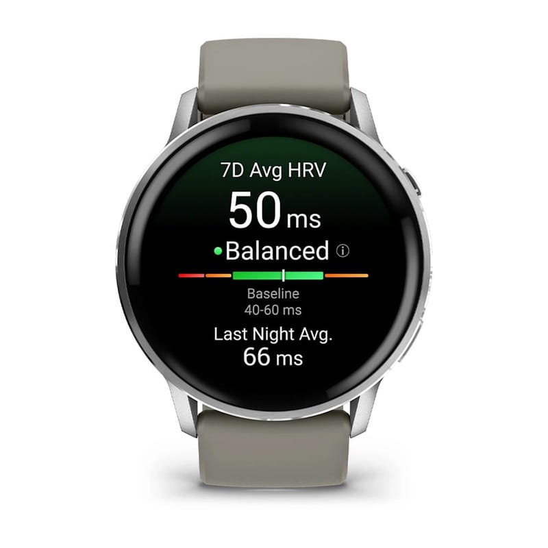 Смарт-годинник Garmin Venu 4 45mm Silver with Siliver Gray Silicone (010-03014-41)