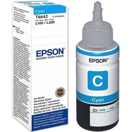 Чернила Epson (T6642) L100/L200/L210 (Cyan) (C13T66424A) 70 г