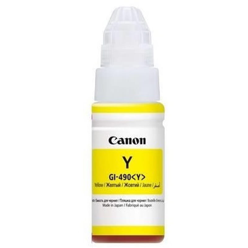 Чернила Canon GI-490 Pixma G1400/G2400/G3400 (Yellow) (0666C001) 70мл