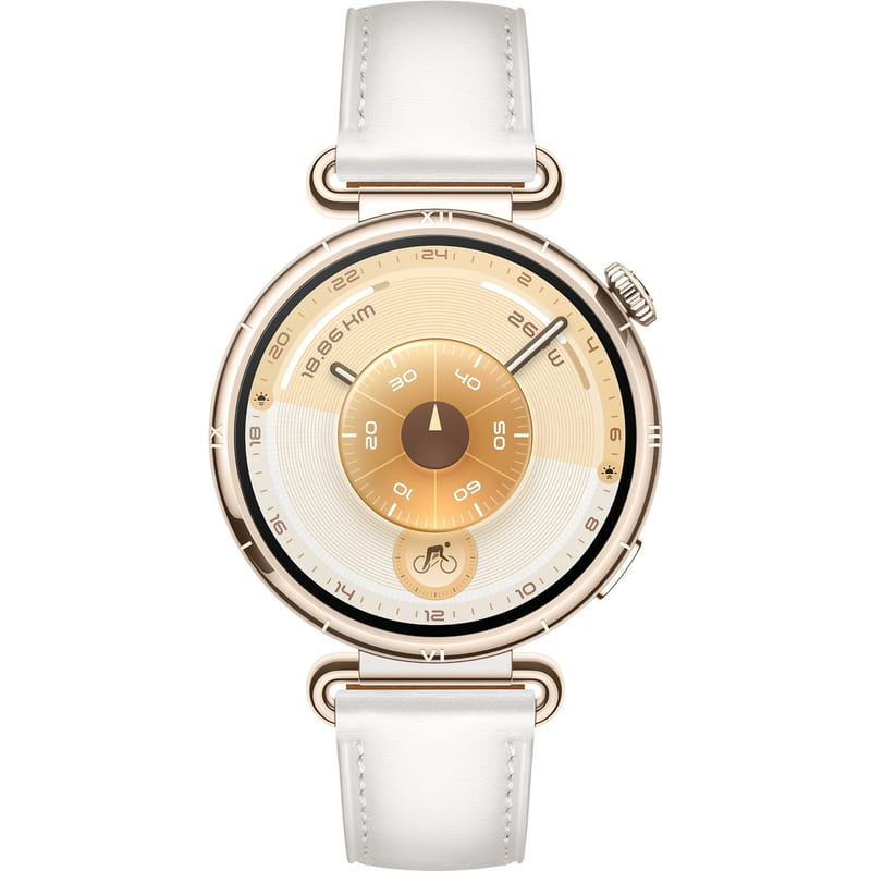 Смарт-годинник Huawei Watch GT 6 41mm Gold with White Composite Leather Strap (55020FTN)