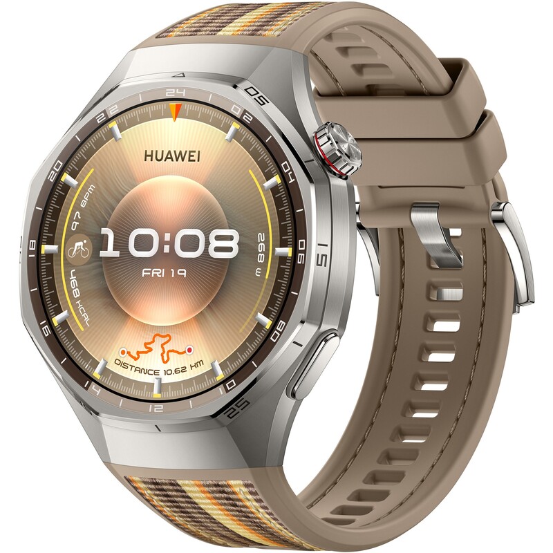 Смарт-годинник Huawei Watch GT 6 Pro 46mm Titanium with Brown Woven Strap (55020FTS)