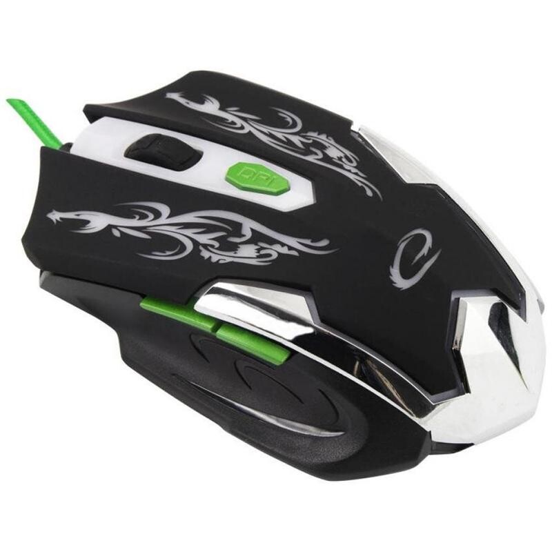 Мишка Esperanza MX405 Cyborg (EGM405) Black/Green USB