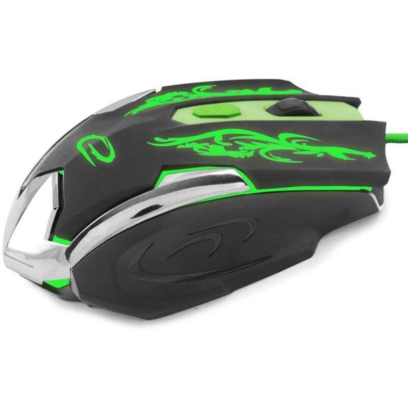 Мишка Esperanza MX405 Cyborg (EGM405) Black/Green USB