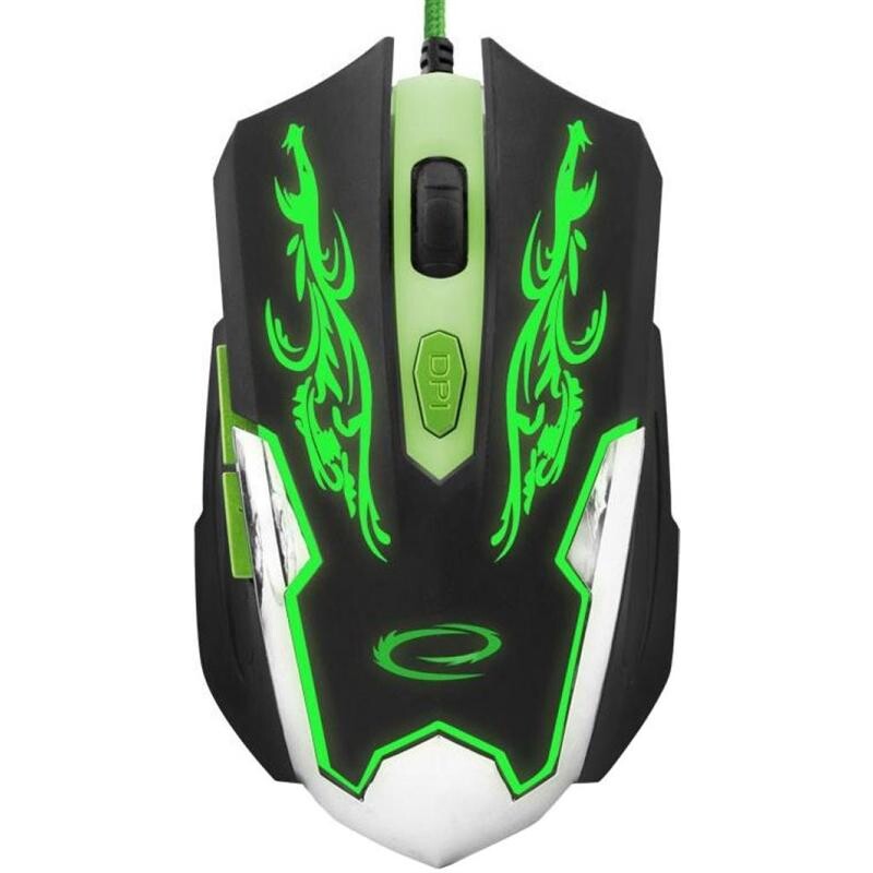 Мишка Esperanza MX405 Cyborg (EGM405) Black/Green USB