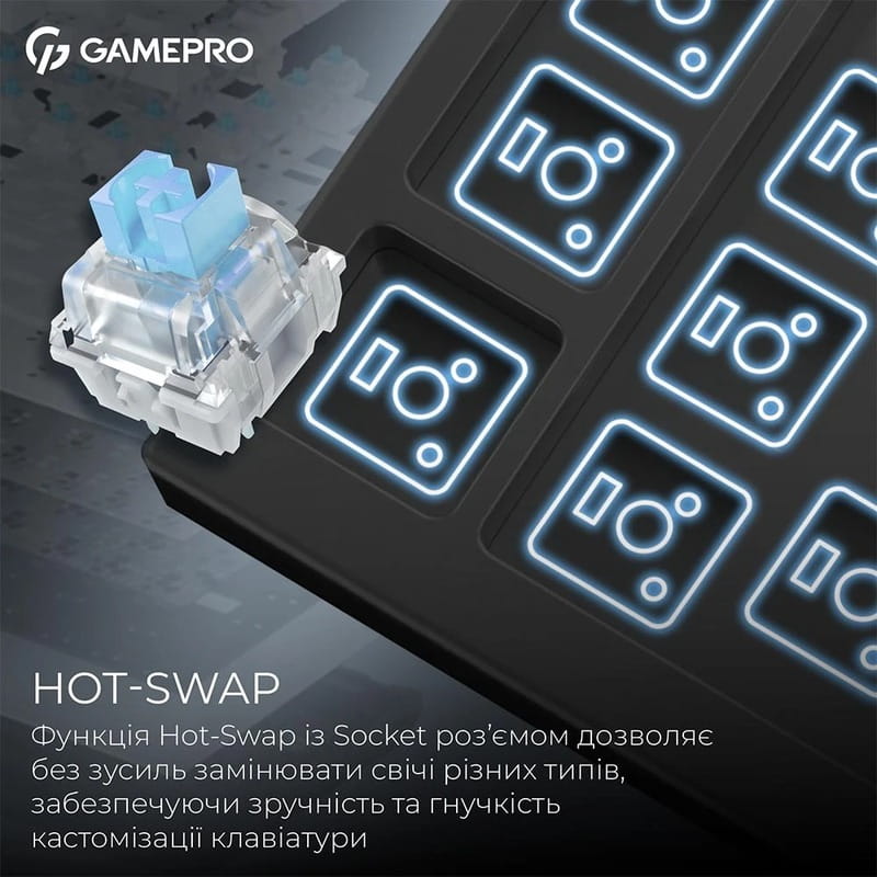 Клавиатура беспроводная GamePro Asgard Valhalla Pro Black (MK160B-D-Pro)