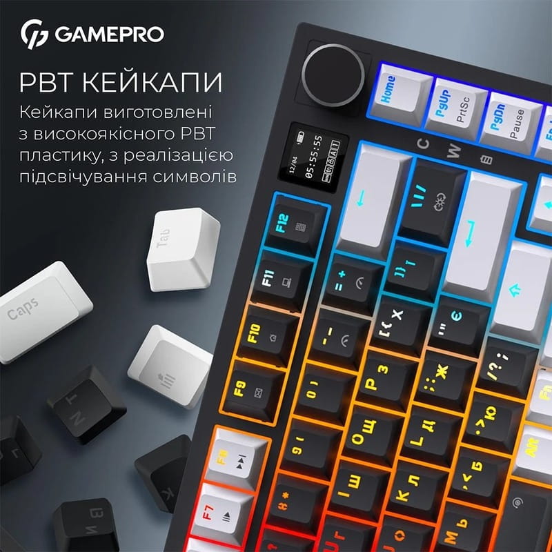 Клавиатура беспроводная GamePro Asgard Valhalla Pro Black (MK160B-D-Pro)