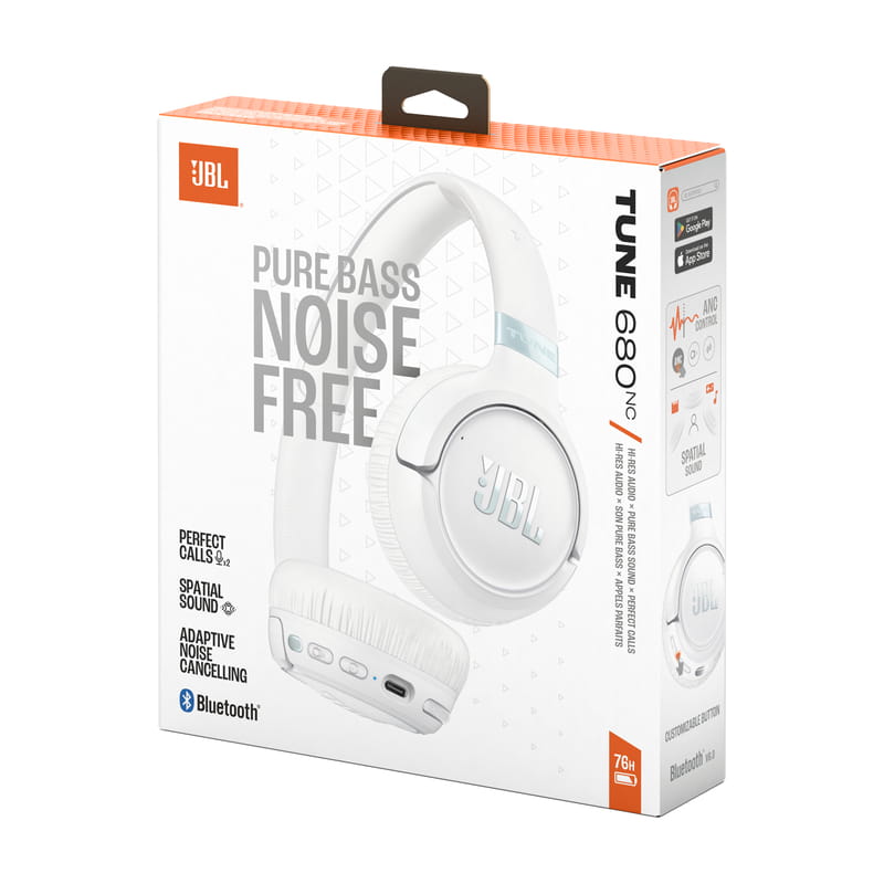 Bluetooth-гарнітура JBL Tune 680NC White (JBLT680NCWHT)