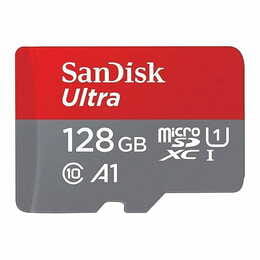 Карта пам`ятi MicroSDXC 128GB UHS-I/U1 Class 10 SanDisk Ultra A1 R140/W90MB/s (SDSQUAB-128G-GN6MN)