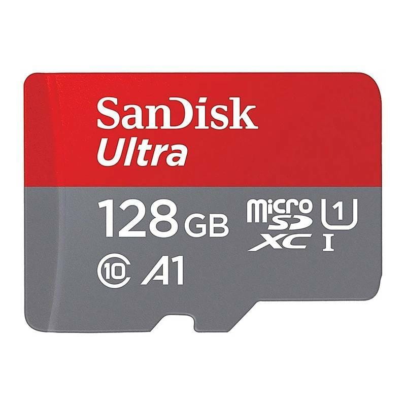 Карта пам`ятi MicroSDXC 128GB UHS-I/U1 Class 10 SanDisk Ultra A1 R140/W90MB/s (SDSQUAB-128G-GN6MN)