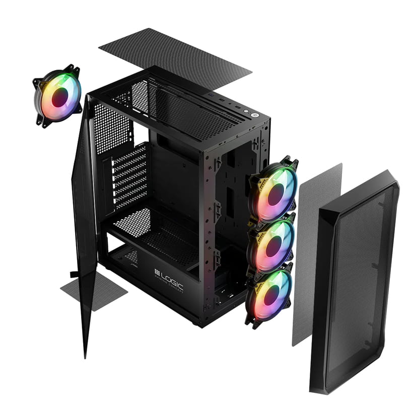 Корпус LogicConcept Portos ARGB Midi Black (AT-PORTOS-10-0000000-0002)