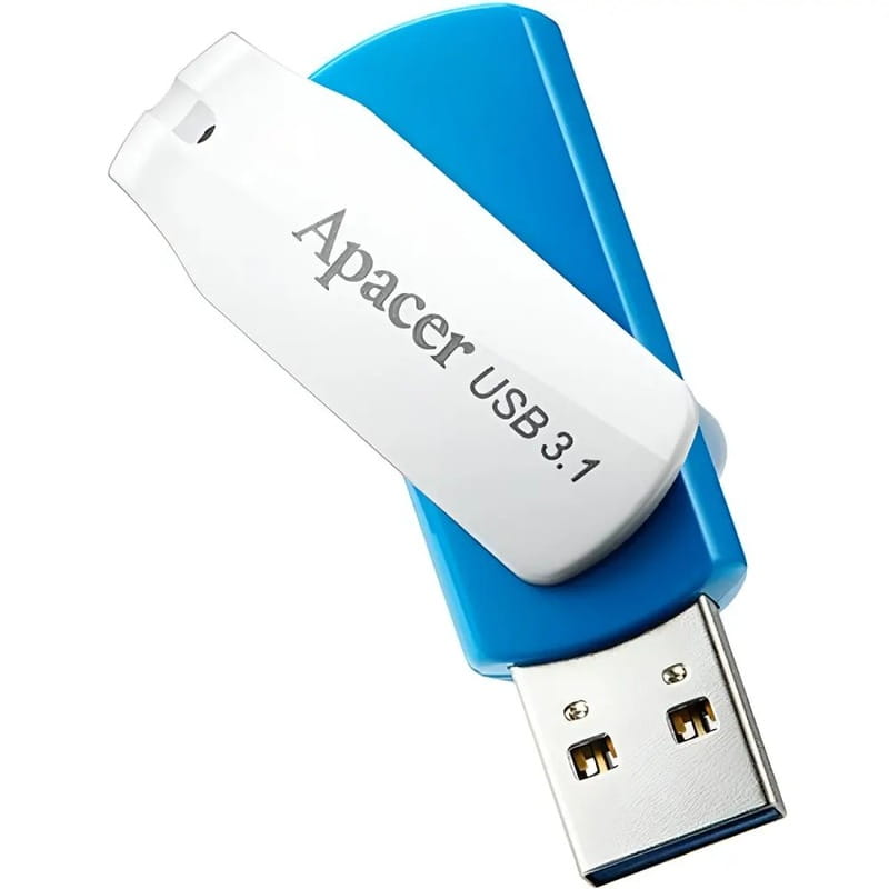 Флеш-накопичувач USB3.2 128GB Apacer AH357 Blue/White (AP128GAH357U-1)