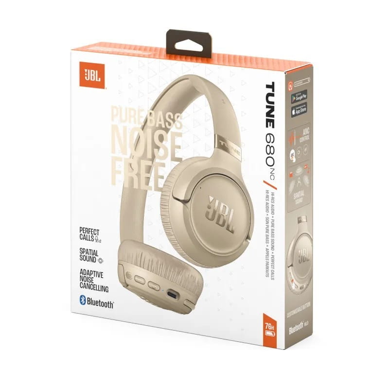 Bluetooth-гарнітура JBL Tune 680NC Beige (JBLT680NCBEG)