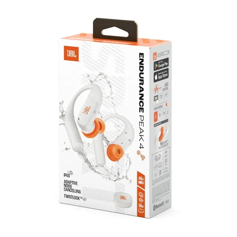 Bluetooth-гарнітура JBL Endurance Peak 4 White (JBLENDUPEAK4WHT)