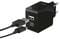 Фото - Сетевое зарядное устройство Trust Urban Fast Dual USB-C&USB (17W, 2USB 3.0A) Black (21589) | click.ua