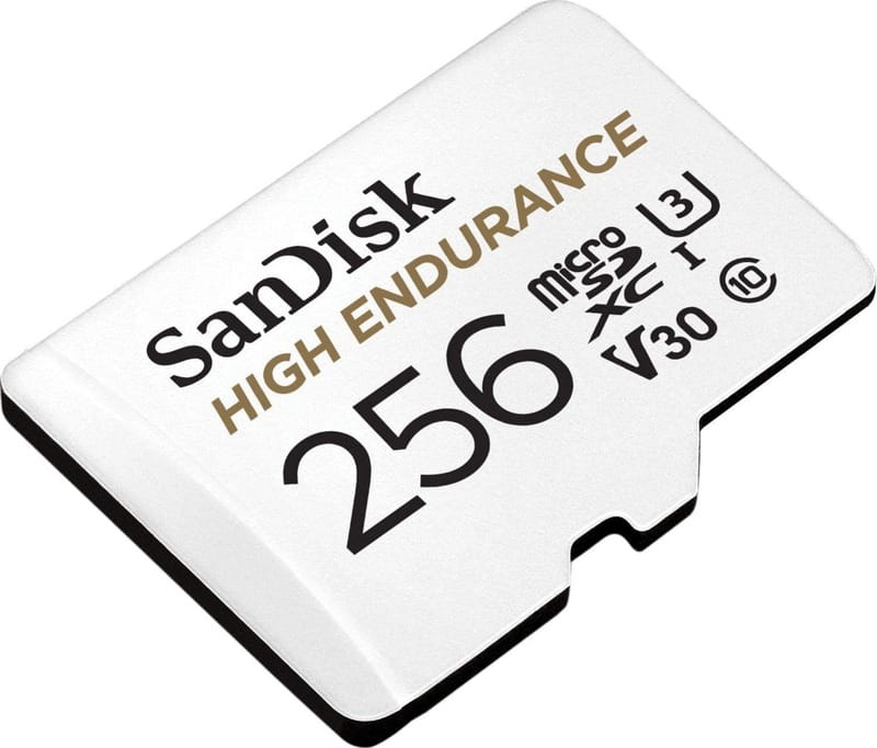 Карта памяти MicroSDXC 256GB UHS-1/U3 Class 10 SanDisk High Endurance R100/W40MB/s + SD-адаптер (SDSQQNR-256G-GN6IA)
