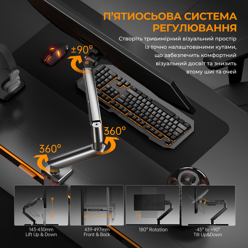 Кронштейн Anda Seat Stealth II 17"-32" Blue (AD-W-A6D-1S-BS) (VESA100х100)