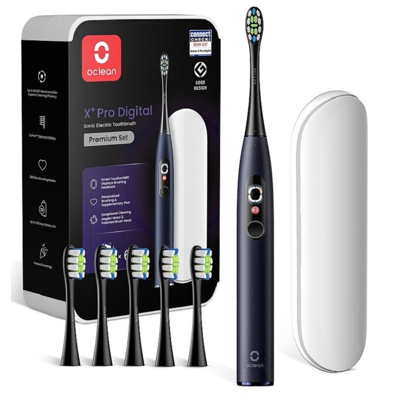 Розумна зубна електрощітка Oclean X Plus Pro Digital Blue (6970810556186)