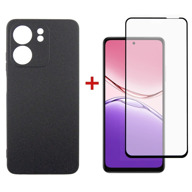 Чeхол-накладка Dengos Carbon для Oppo A5X Black (DG-KM-175) + защитное стекло