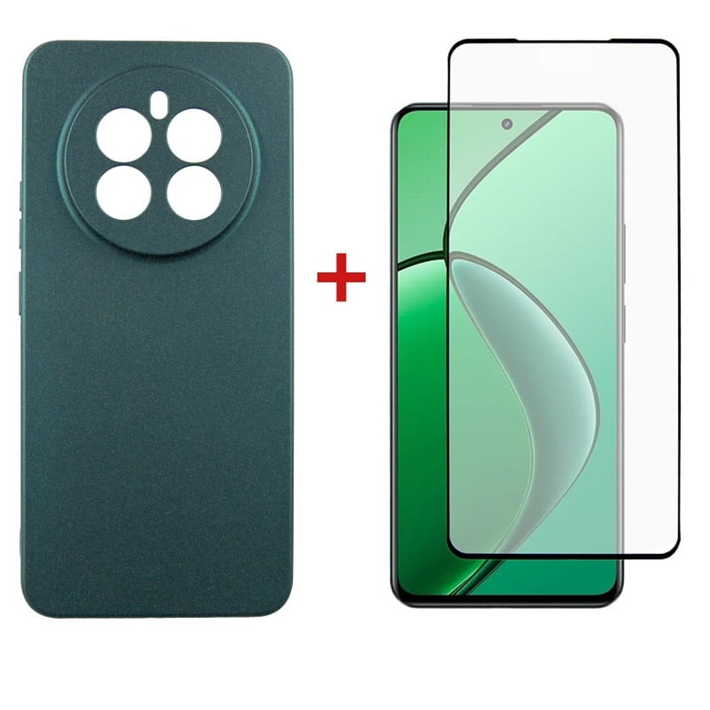 Чeхол-накладка Dengos Soft для Realme 12 4G/5G Green (DG-KM-184) + защитное стекло