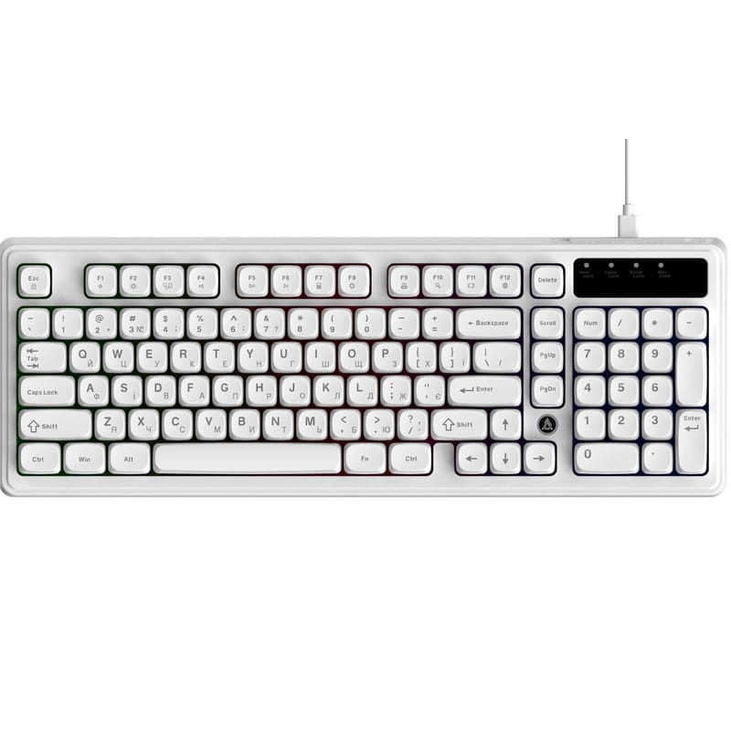 Клавіатура Ajazz AF98 Black USB-C White (AF98-W)