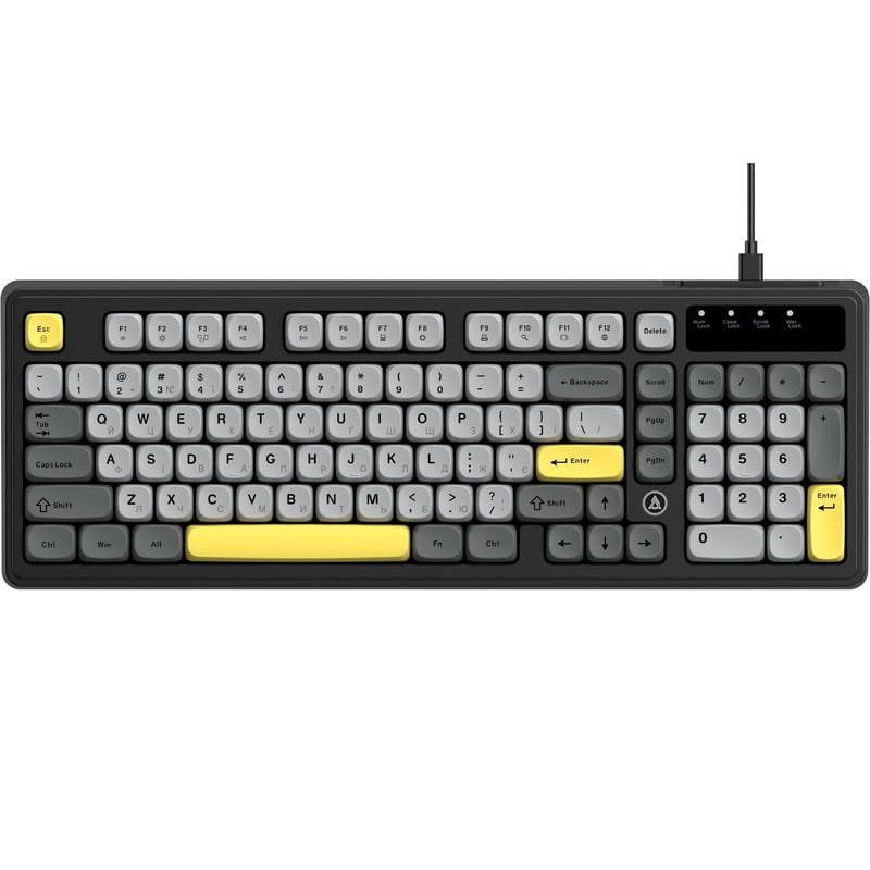 Клавіатура Ajazz AF98 Black USB-C Black Gray Yellow (AF98-BGY)