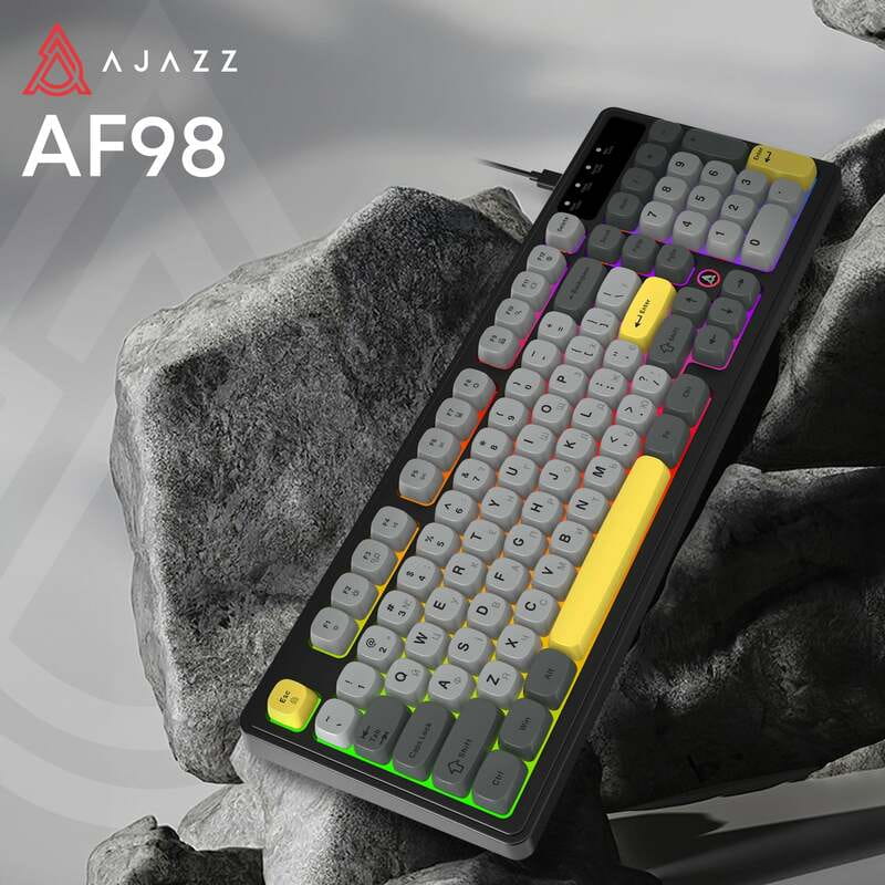 Клавіатура Ajazz AF98 Black USB-C Black Gray Yellow (AF98-BGY)
