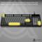 Фото - Клавіатура Ajazz AF98 Black USB-C Black Gray Yellow (AF98-BGY) | click.ua