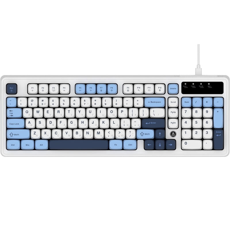 Клавіатура Ajazz AF98 Black USB-C Glacier Blue (AF98-GB)