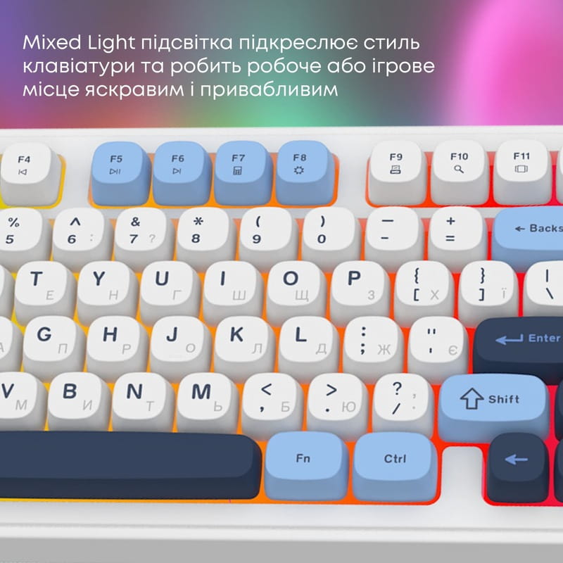 Клавіатура Ajazz AF98 Black USB-C Glacier Blue (AF98-GB)