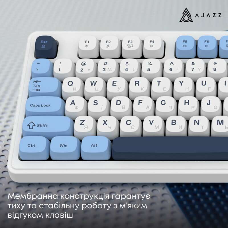 Клавіатура Ajazz AF98 Black USB-C Glacier Blue (AF98-GB)
