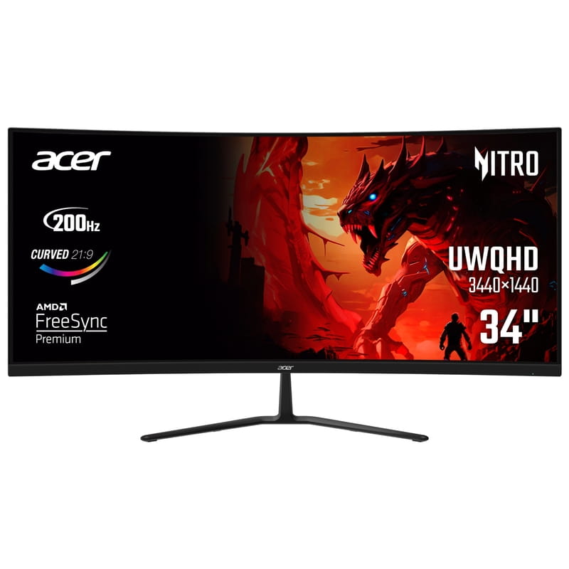 Монитор Acer 34" ED340CURX0bmiipx (UM.CE0EE.009) VA Black Curved 200Hz