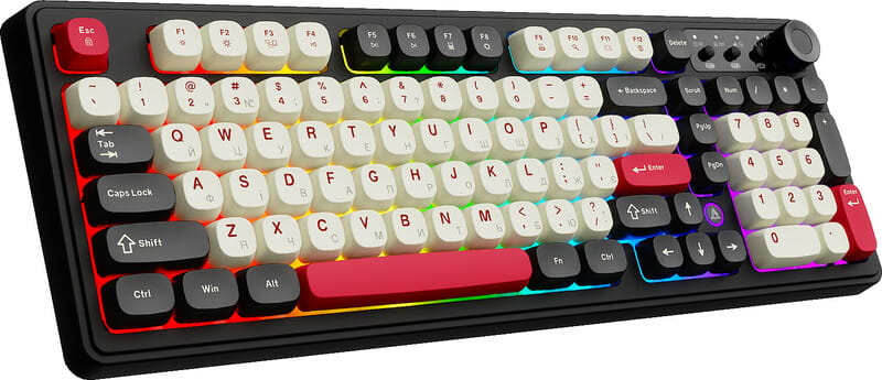 Клавиатура беспроводная Ajazz AF98 Plus Black Shark Red (AF98-PLUS-BSR)