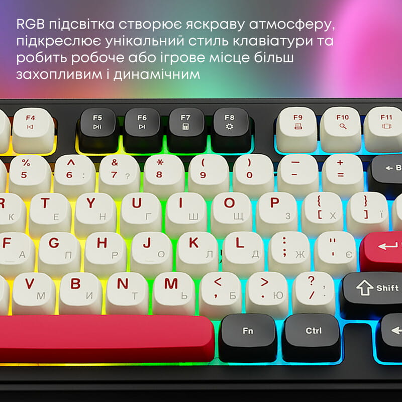 Клавиатура беспроводная Ajazz AF98 Plus Black Shark Red (AF98-PLUS-BSR)