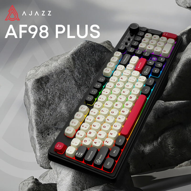 Клавиатура беспроводная Ajazz AF98 Plus Black Shark Red (AF98-PLUS-BSR)