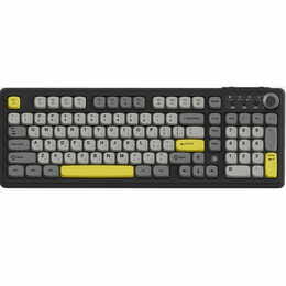 Клавіатура бездротова Ajazz AF98 Plus Black Gray Yellow (AF98-PLUS-BGY)