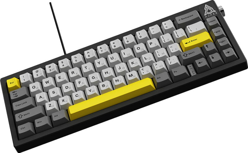 Клавіатура Ajazz AK650 Moon Yellow Switch Black USB-C (AK650-MY-GWY)