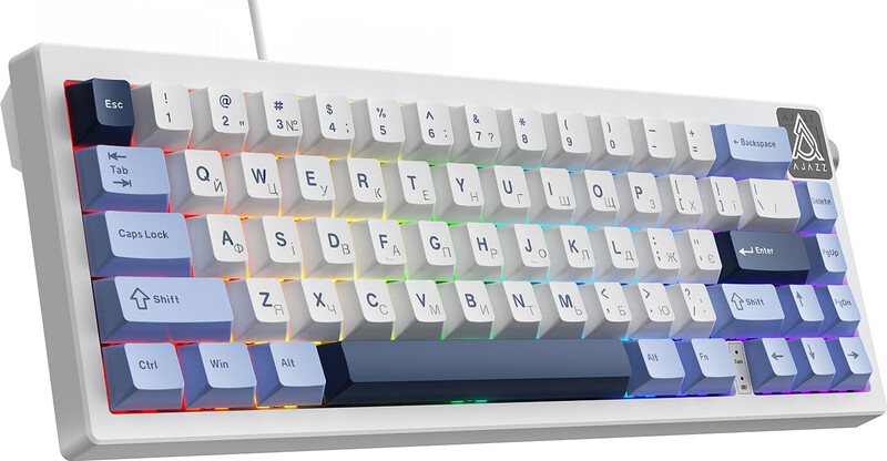Клавіатура Ajazz AK650 Sea Salt Switch White USB-C (AK650-SS-BWB)