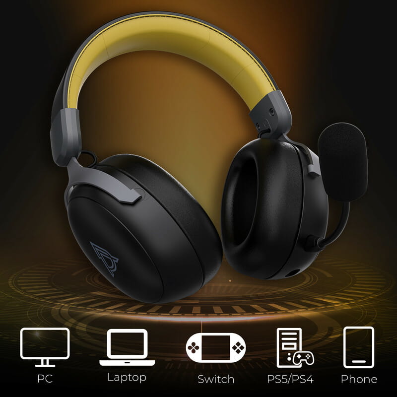 Bluetooth-гарнітура Ajazz AHM08 MAX 3-Mode Black (AHM08-MAX-BGY)