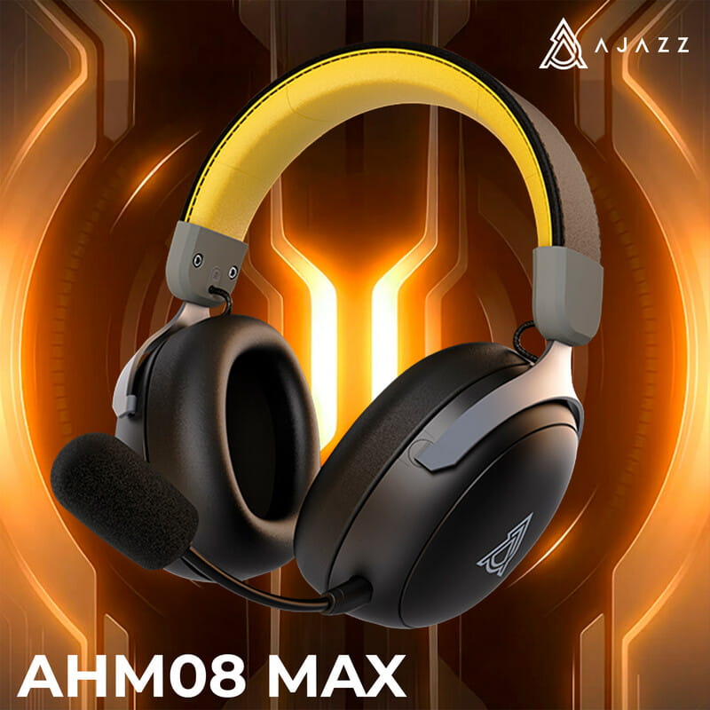 Bluetooth-гарнітура Ajazz AHM08 MAX 3-Mode Black (AHM08-MAX-BGY)